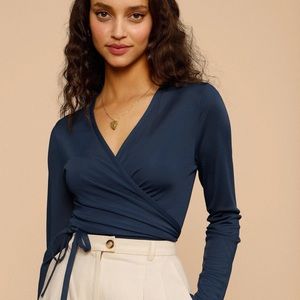 Rouje Sade Wrap Top sz 36